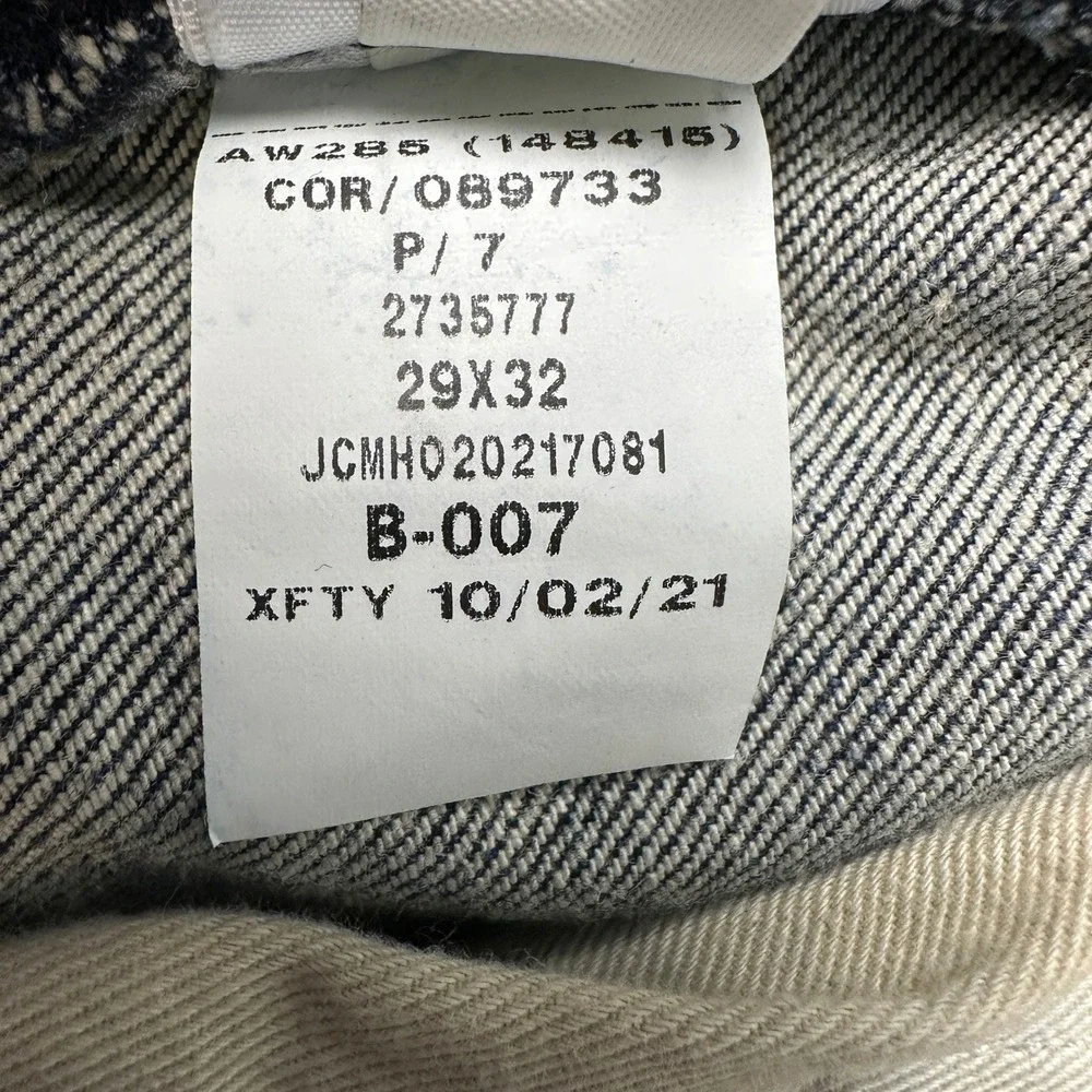 J. Crew Jeans Mens 29x32 Blue 250 Skinny‎ Stretch Denim Every Stitch Considered